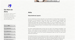 Desktop Screenshot of akita-welt.de